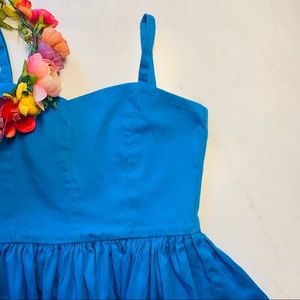 Aqua Girls Fit & Flare Blue Sweetheart Dress Sz M